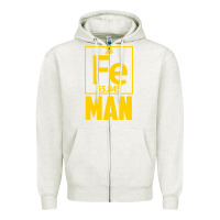 Oatmeal Heather fe man funny superhero for halloween Zipper Hoodie - artisFamous