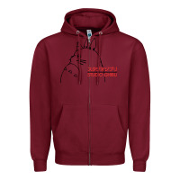 Burgundy best studio ghibli Zipper Hoodie - artisFamous