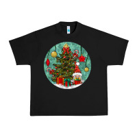 Black christmas tree and gnome Urban Heavy Tee - BundleAndBundleShop