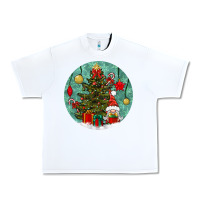 White christmas tree and gnome Urban Heavy Tee - BundleAndBundleShop
