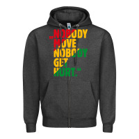 Charcoal Heather nobody move nobody get hurt Zipper Hoodie - artisFamous