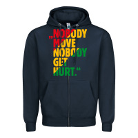 Navy nobody move nobody get hurt Zipper Hoodie - artisFamous