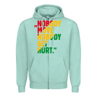Seafoam nobody move nobody get hurt Zipper Hoodie - artisFamous
