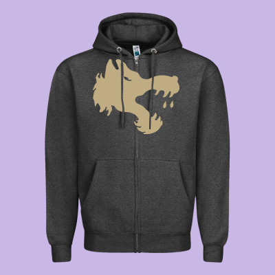 The Gray Wolf Of Battletech Zipper Hoodie Designed By Artisfamous