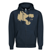 Navy The gray wolf of battletech Zipper Hoodie - artisFamous