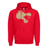 Red The gray wolf of battletech Zipper Hoodie - artisFamous