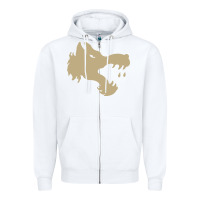 White The gray wolf of battletech Zipper Hoodie - artisFamous