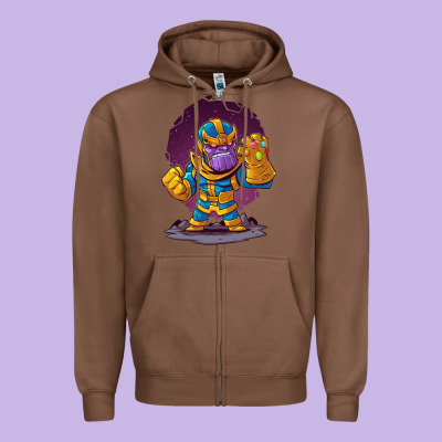 Cartoons Super Hero Strong Hands Zipper Hoodie Designed By Artisfamous
