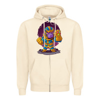 Sandshell cartoons super hero Strong Hands Zipper Hoodie - artisFamous