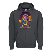 Smoke cartoons super hero Strong Hands Zipper Hoodie - artisFamous