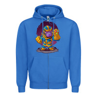 True Royal cartoons super hero Strong Hands Zipper Hoodie - artisFamous