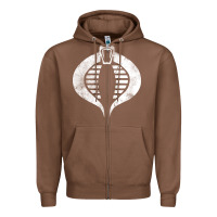 Chestnut vintage cobra symbol Zipper Hoodie - artisFamous