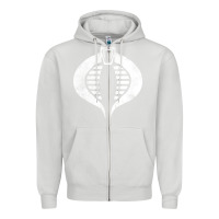 Dove Grey vintage cobra symbol Zipper Hoodie - artisFamous