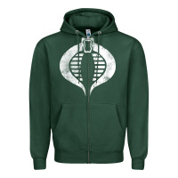 Sports Green vintage cobra symbol Zipper Hoodie - artisFamous