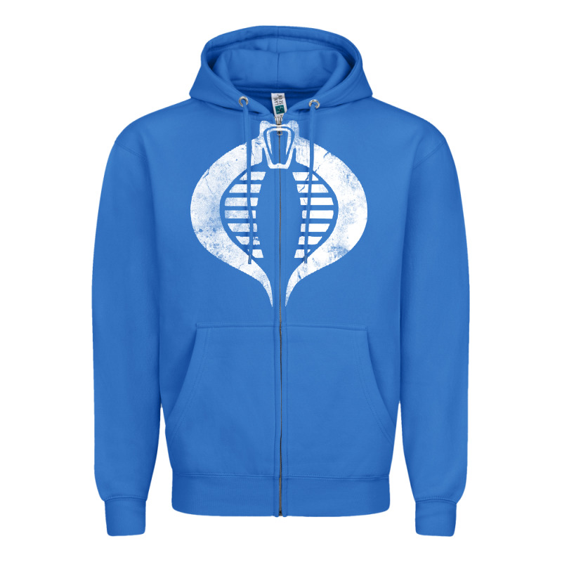 Vintage Cobra Symbol Zipper Hoodie by artisFamous | Teevron