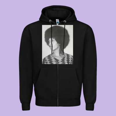 Angela Davis Speaking Zipper Hoodie Designed By Artisfamous
