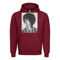 Burgundy angela davis speaking Zipper Hoodie - artisFamous