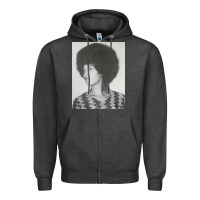 Charcoal Heather angela davis speaking Zipper Hoodie - artisFamous