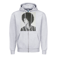 Heather Grey angela davis speaking Zipper Hoodie - artisFamous