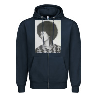 Navy angela davis speaking Zipper Hoodie - artisFamous