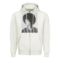 Oatmeal Heather angela davis speaking Zipper Hoodie - artisFamous