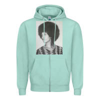 Seafoam angela davis speaking Zipper Hoodie - artisFamous