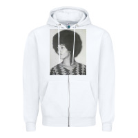 White angela davis speaking Zipper Hoodie - artisFamous