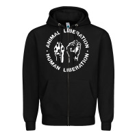 Black animal liberation Zipper Hoodie - artisFamous