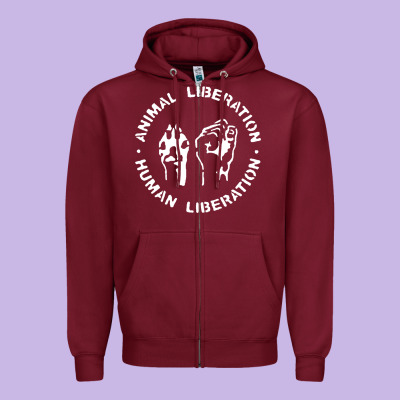 Animal Liberation Zipper Hoodie Designed By Artisfamous