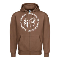 Chestnut animal liberation Zipper Hoodie - artisFamous