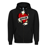 Black jesus love Zipper Hoodie - artisFamous