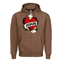 Chestnut jesus love Zipper Hoodie - artisFamous