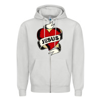 Dove Grey jesus love Zipper Hoodie - artisFamous