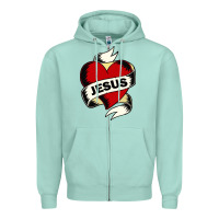 Seafoam jesus love Zipper Hoodie - artisFamous