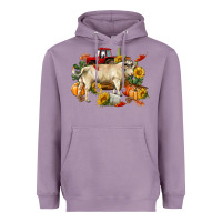 Lavender Fall charolais bull Heavyweight Hoodie - RanaPortraitStore