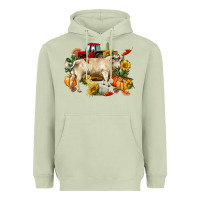 Matcha Fall charolais bull Heavyweight Hoodie - RanaPortraitStore