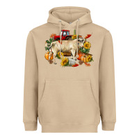 Mushroom Fall charolais bull Heavyweight Hoodie - RanaPortraitStore