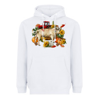 White Fall charolais bull Heavyweight Hoodie - RanaPortraitStore