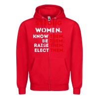 Red strong women know them be them Zipper Hoodie - artisFamous