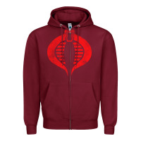 Burgundy vintage cobra symbol Zipper Hoodie - artisFamous