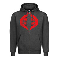 Charcoal Heather vintage cobra symbol Zipper Hoodie - artisFamous