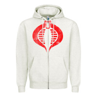 Oatmeal Heather vintage cobra symbol Zipper Hoodie - artisFamous