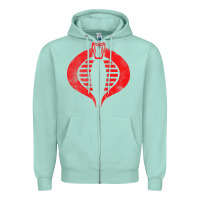 Seafoam vintage cobra symbol Zipper Hoodie - artisFamous