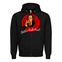 Black bettercallsaul Zipper Hoodie - artisFamous