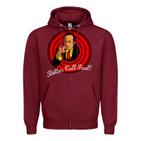 Burgundy bettercallsaul Zipper Hoodie - artisFamous