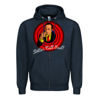 Navy bettercallsaul Zipper Hoodie - artisFamous