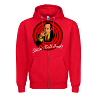 Red bettercallsaul Zipper Hoodie - artisFamous