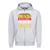 Heather Grey tacos work out gym gift classic Zipper Hoodie - artisFamous