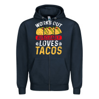 Navy tacos work out gym gift classic Zipper Hoodie - artisFamous