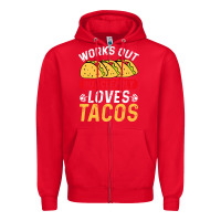 Red tacos work out gym gift classic Zipper Hoodie - artisFamous